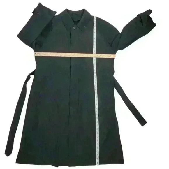 Ralph Lauren Trench Coat Black Jacket Sz 42R - Picture 4 of 14